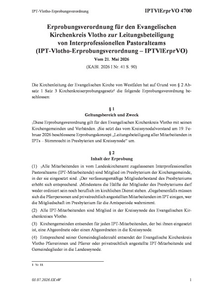 4700 IPT-Vlotho-Erprobungsverordnung