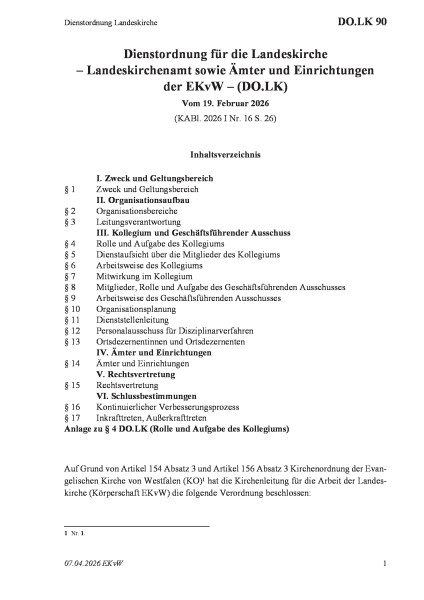 90 Dienstordnung Landeskirche