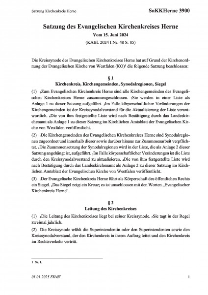 3900 Satzung Kirchenkreis Herne