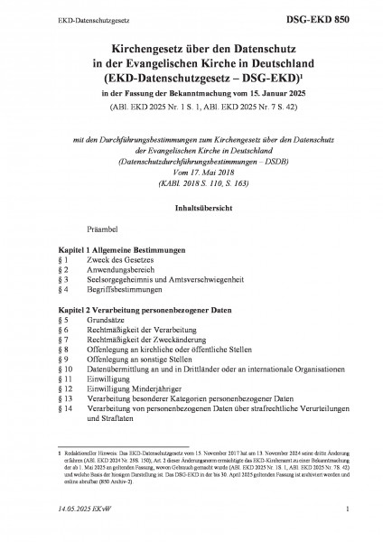 850 EKD-Datenschutzgesetz